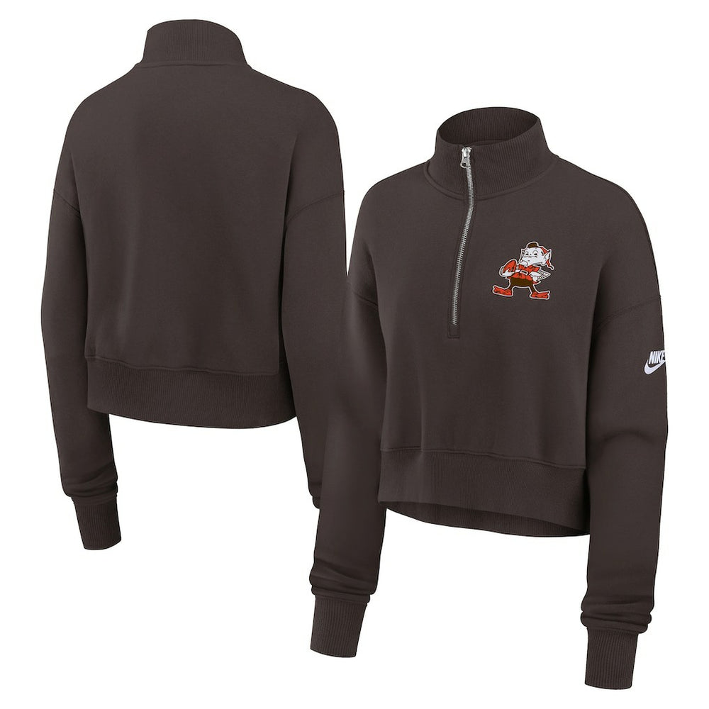 Women's Rewind Phoenix Half-Zip Sweatshirt - Cleveland Browns Sweatshirts