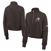 Women's Rewind Phoenix Half-Zip Sweatshirt - Cleveland Browns Sweatshirts