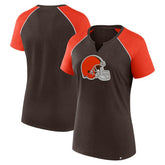 Women's Glittered Primary Raglan T-Shirt - Cleveland Browns T-shirts