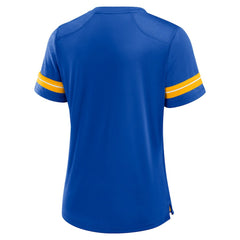 Women's Play Script Lace-Up T-Shirt - Los Angeles Rams T-shirts