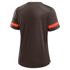 Women's Play Script Lace-Up T-Shirt - Cleveland Browns T-shirts