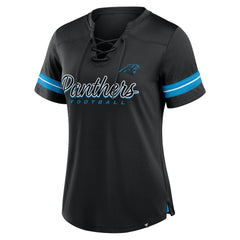 Women's Play Script Lace-Up T-Shirt - Carolina Panthers T-shirts