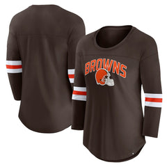 Women's First Team Arch Logo 3/4 Sleeve T-Shirt - Cleveland Browns T-shirts