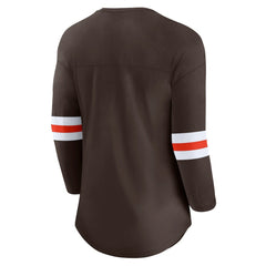 Women's First Team Arch Logo 3/4 Sleeve T-Shirt - Cleveland Browns T-shirts