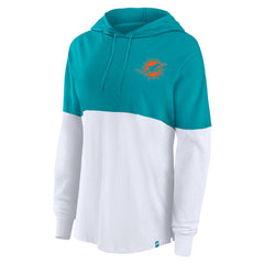 Women's Backup Option Long Sleeve Hoodie T-Shirt - Miami Dolphins Hoodies