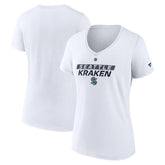 NHL Seattle Kraken Fanatics Women's Authentic Pro Core Primary V-Neck T-Shirt