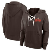 Women's Blitz Left Lace-Up Pullover Hoodie - Cleveland Browns Hoodies