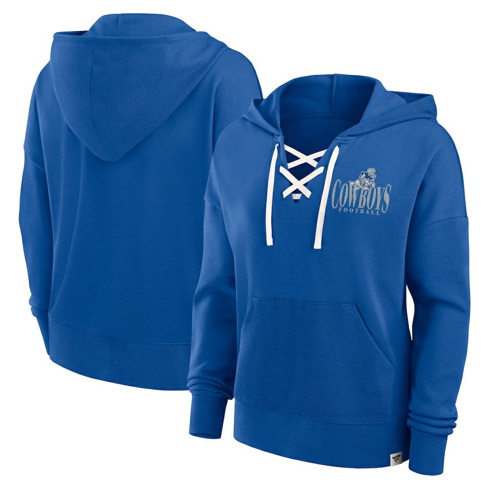 Women's Blitz Left Lace-Up Pullover Hoodie - Dallas Cowboys Hoodies