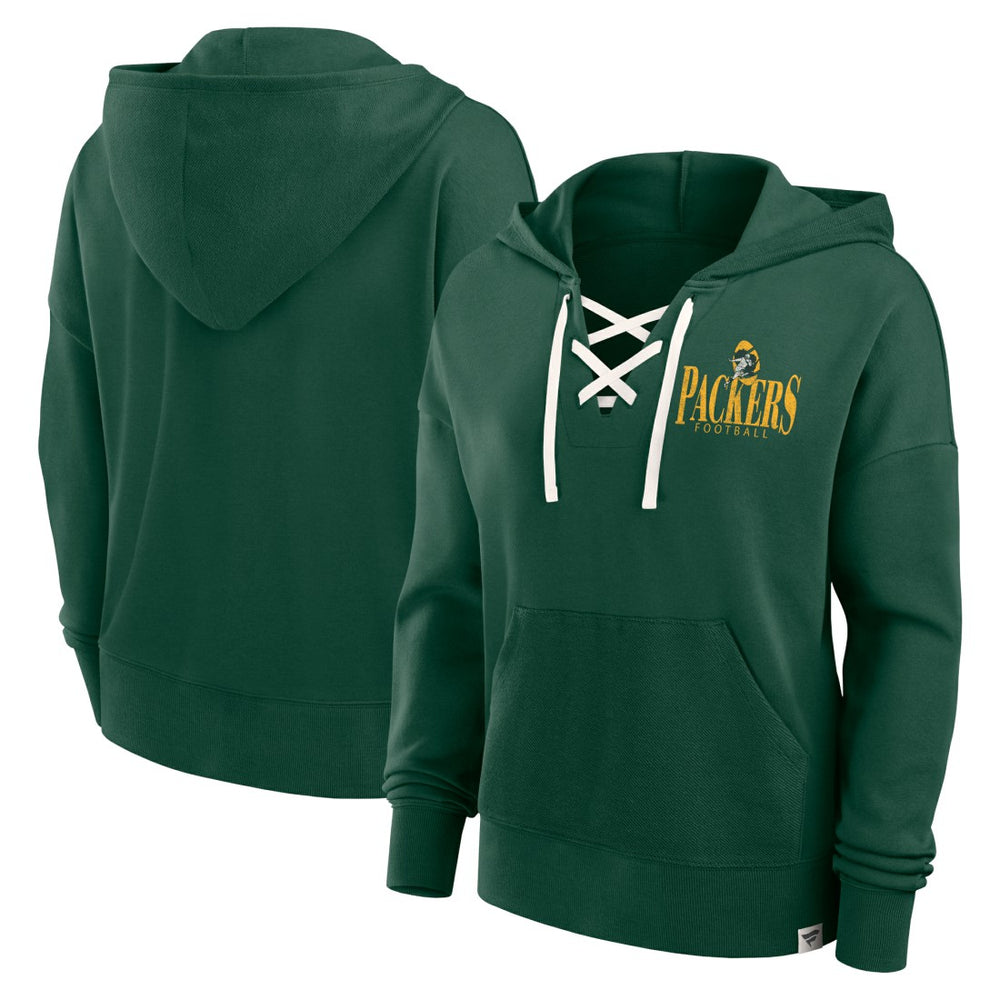 Women's Blitz Left Lace-Up Pullover Hoodie - Green Bay Packers Hoodies