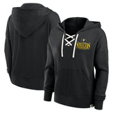 Women's Blitz Left Lace-Up Pullover Hoodie - Pittsburgh Steelers Hoodies