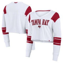 Women's Stretch Cropped Fashion Long Sleeve T-Shirt - Tampa Bay Buccaneers T-shirts