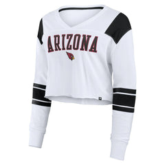 Women's Stretch Cropped Fashion Long Sleeve T-Shirt - Arizona Cardinals T-shirts