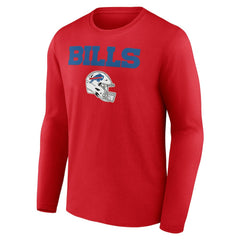 Josh Allen Team Wordmark Player Name & Number Long Sleeve T-Shirt - Buffalo Bills T-shirts