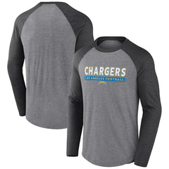 Tri-Blend Raglan Long Sleeve T-Shirt - Los Angeles Chargers T-shirts