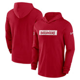 2024/25 Sideline Performance Long Sleeve Hoodie T-Shirt - Tampa Bay Buccaneers Hoodies