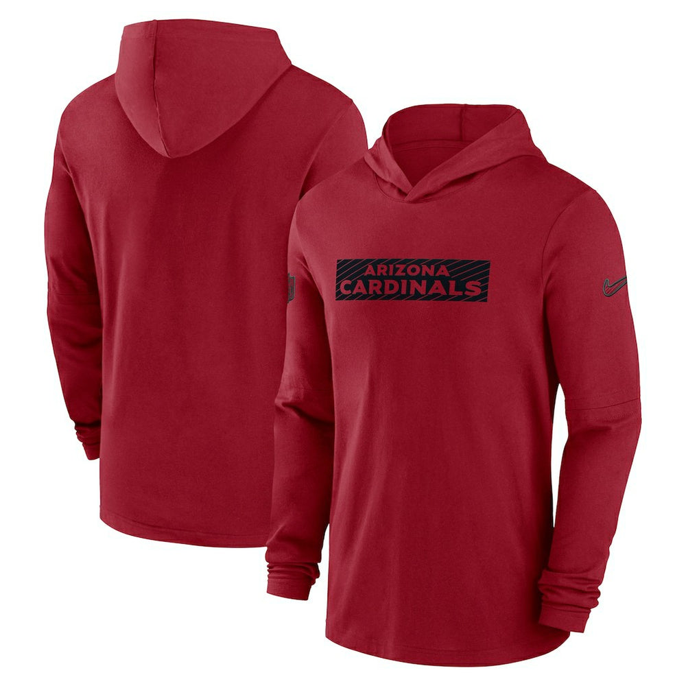 2024/25 Sideline Performance Long Sleeve Hoodie T-Shirt - Arizona Cardinals Hoodies