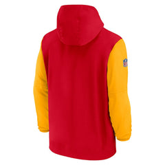 2024/25 Sideline Pre-Game Player 1/2-Zip Hoodie Jacket - Kansas City Chiefs Hoodies