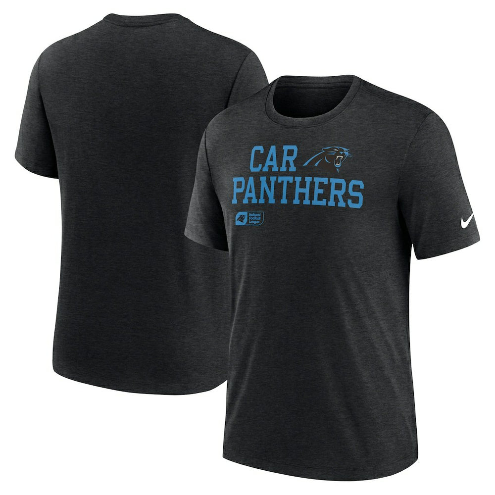 Overlap Lockup Tri-Blend T-Shirt - Carolina Panthers T-shirts