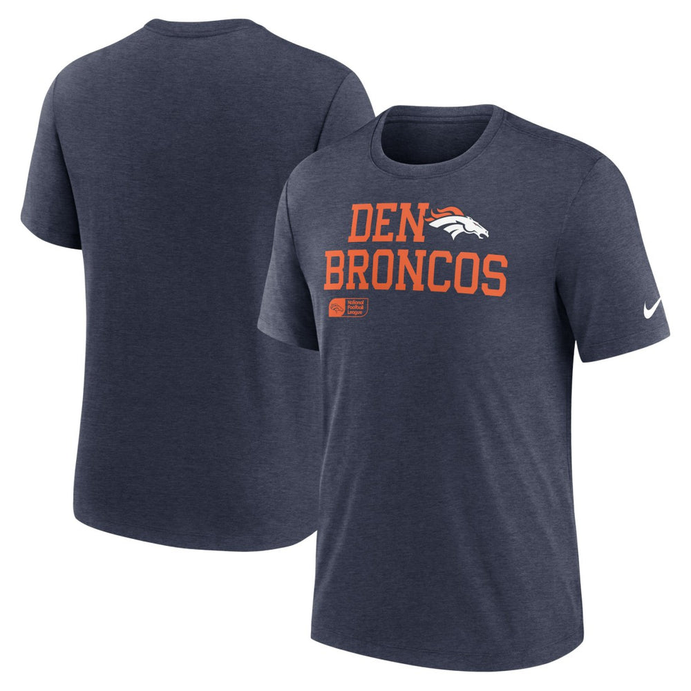 Overlap Lockup Tri-Blend T-Shirt - Denver Broncos T-shirts