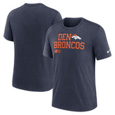 Overlap Lockup Tri-Blend T-Shirt - Denver Broncos T-shirts