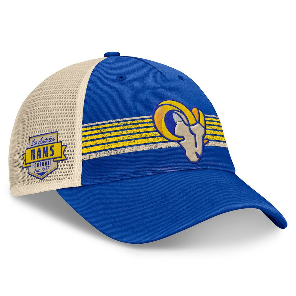 Center Stripe Trucker Adjustable Hat - Los Angeles Rams Hats