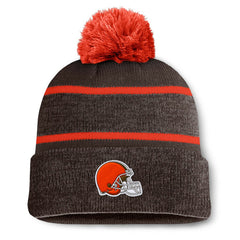 Holding Cuffed Knit Hat with Pom - Cleveland Browns Hats