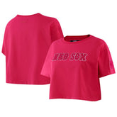 Pink Boston Red Sox Pro Standard Women's Triple Pink Boxy Cropped T-Shirt
