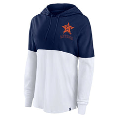 Navy/White Houston Astros Fanatics Women's Backup Option Pullover Hoodie