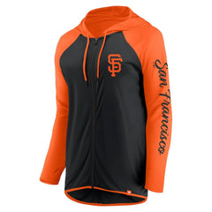 Black/Orange San Francisco Giants Fanatics Women's Script Sleeve Full-Zip Hoodie