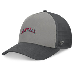 Gray/Graphite Los Angeles Angels Fanatics A-Frame Trucker Adjustable Hat