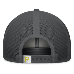 Gray/Graphite Pittsburgh Pirates Fanatics A-Frame Trucker Adjustable Hat