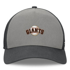 Gray/Graphite San Francisco Giants Fanatics A-Frame Trucker Adjustable Hat