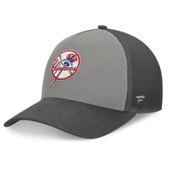 Gray/Graphite New York Yankees Fanatics A-Frame Trucker Adjustable Hat