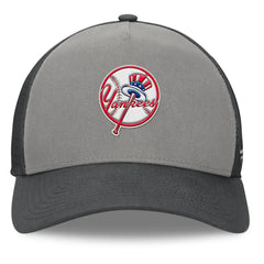 Gray/Graphite New York Yankees Fanatics A-Frame Trucker Adjustable Hat