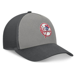 Gray/Graphite New York Yankees Fanatics A-Frame Trucker Adjustable Hat