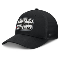 Black Boston Red Sox Fanatics Team Patch A-Frame Trucker Snapback Hat