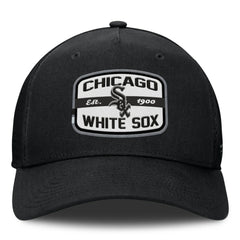 Black Chicago White Sox Fanatics Team Patch A-Frame Trucker Snapback Hat