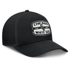 Black Chicago White Sox Fanatics Team Patch A-Frame Trucker Snapback Hat