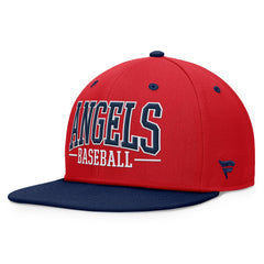 Red/Navy Los Angeles Angels Fanatics Fundamental Bold Snapback Hat