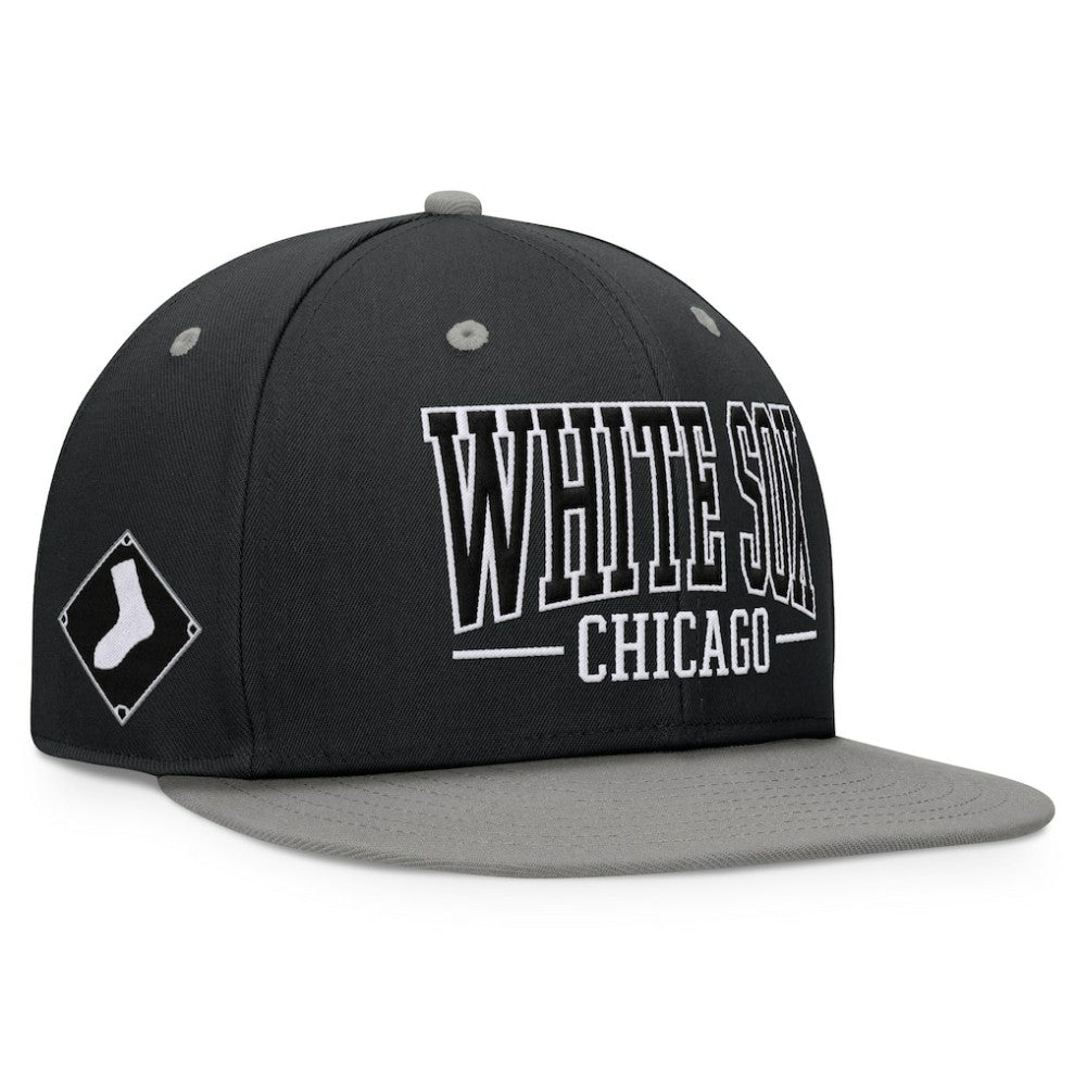Black/Gray Chicago White Sox Fanatics Fundamental Bold Snapback Hat