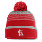 Red St. Louis Cardinals Fanatics Fundamental Gradient Cuffed Knit Hat with Pom