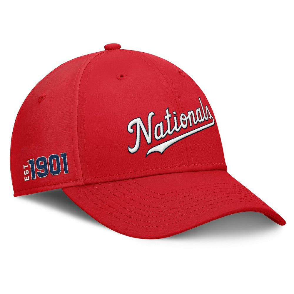 Red Washington Nationals Fanatics Fundamental Tag Flex Hat
