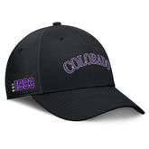 Black Colorado Rockies Fanatics Fundamental Tag Flex Hat