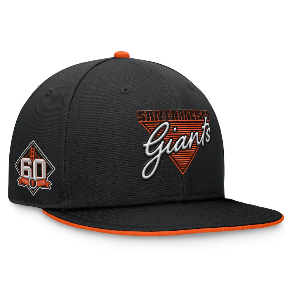 Black San Francisco Giants Fanatics Fundamental Tri-Script Fitted Hat
