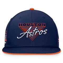Navy Houston Astros Fanatics Fundamental Tri-Script Fitted Hat