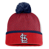Red St. Louis Cardinals Fanatics Women's Fundamental Jacquard Cuffed Knit Hat with Pom