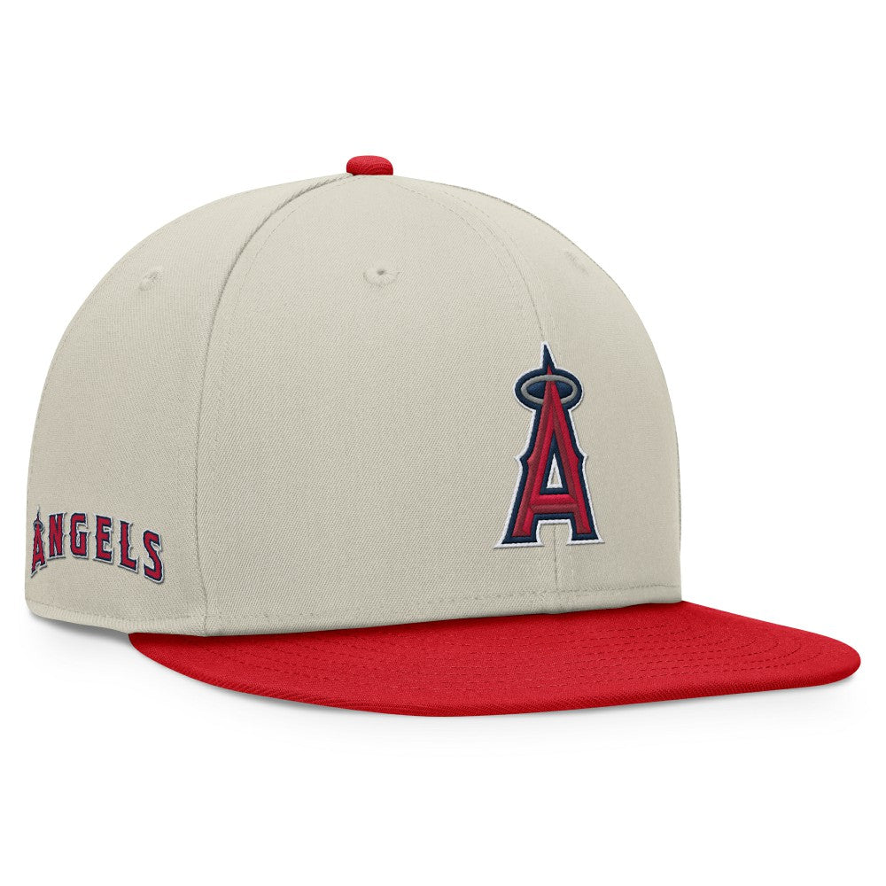 Khaki/Red Los Angeles Angels Fanatics Team Two-Tone Snapback Hat