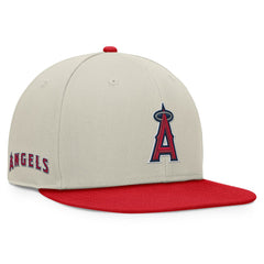 Khaki/Red Los Angeles Angels Fanatics Team Two-Tone Snapback Hat
