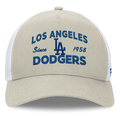 Stone Los Angeles Dodgers Fanatics A-Frame Trucker Adjustable Hat