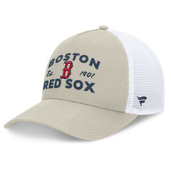 Stone Boston Red Sox Fanatics A-Frame Trucker Adjustable Hat